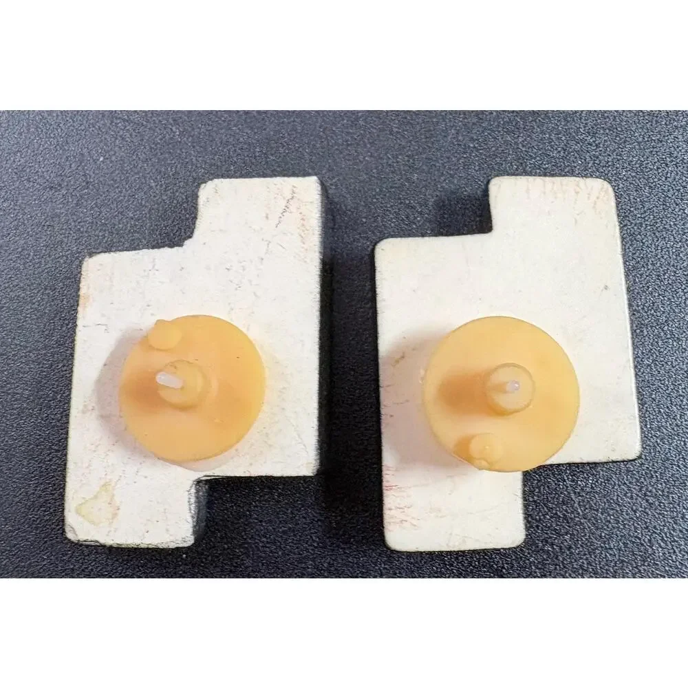 Retro Domino Pierced Earrings